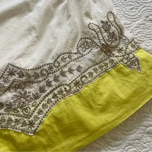 AERIE Dress Shift Summer Sundress Adjustable Straps Embroidered Size L - Picture 6 of 16